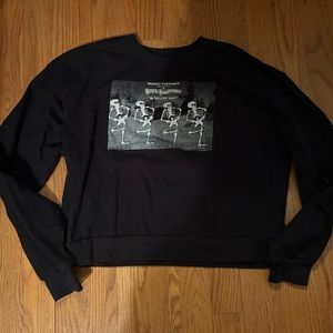 Disney Skeleton Dance cropped long sleeve shirt